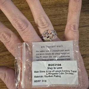 Silver and Pink Stone Ring, Bomb Party, Stay In Love